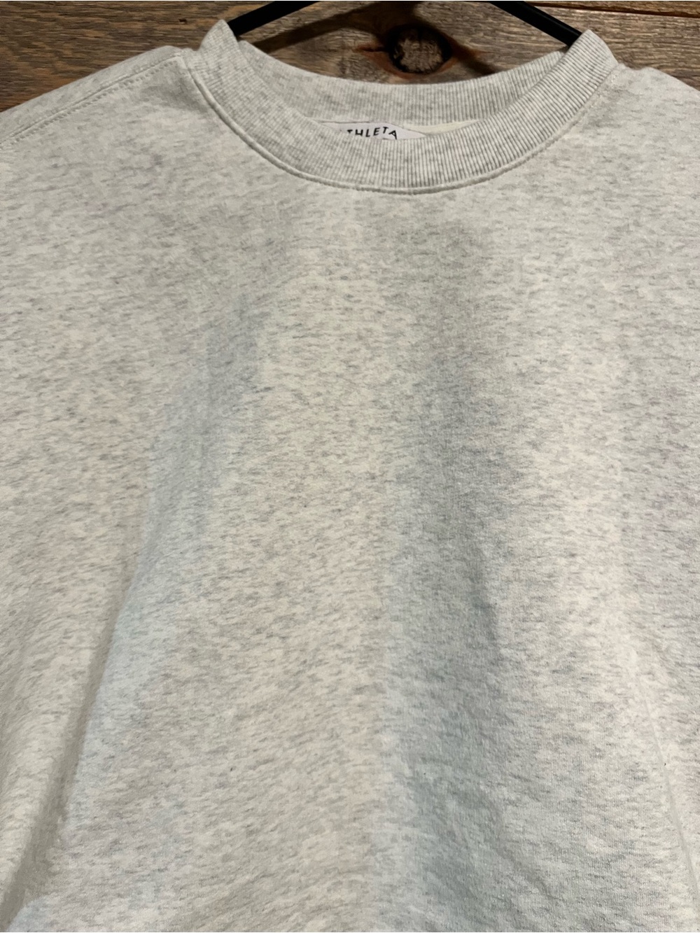 Athleta Light Gray Cropped Crewneck Sweatshirt XXS - Picture 2 of 3